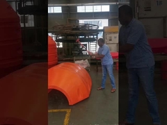 Желтый/оранжевый цилиндрообразный HDPE трубный плаватель для потребностей клиентов