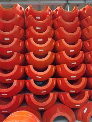 HDPE Pipe Floater with Temperature Range -40℃~+80℃ Orange/Yellow Color for Buoyancy Support in Marine Applications